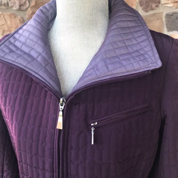 Portrait Quilted Purple Jacket - Picture 4 of 14